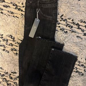 Girls black Tractr straight denim